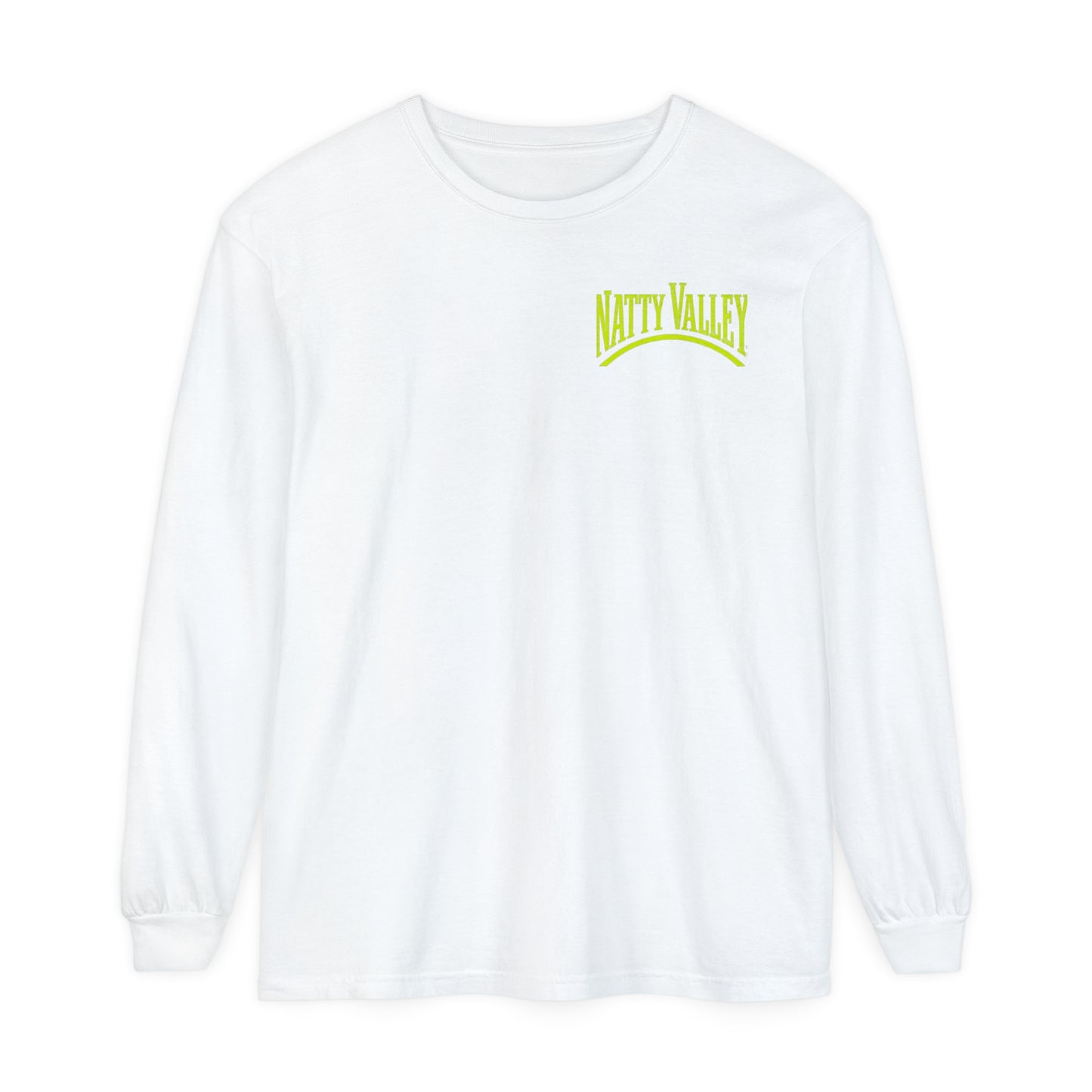 Natty Valley Unisex Garment-Dyed Long Sleeve T-Shirt - Casual Graphic Tee for Every Occasion