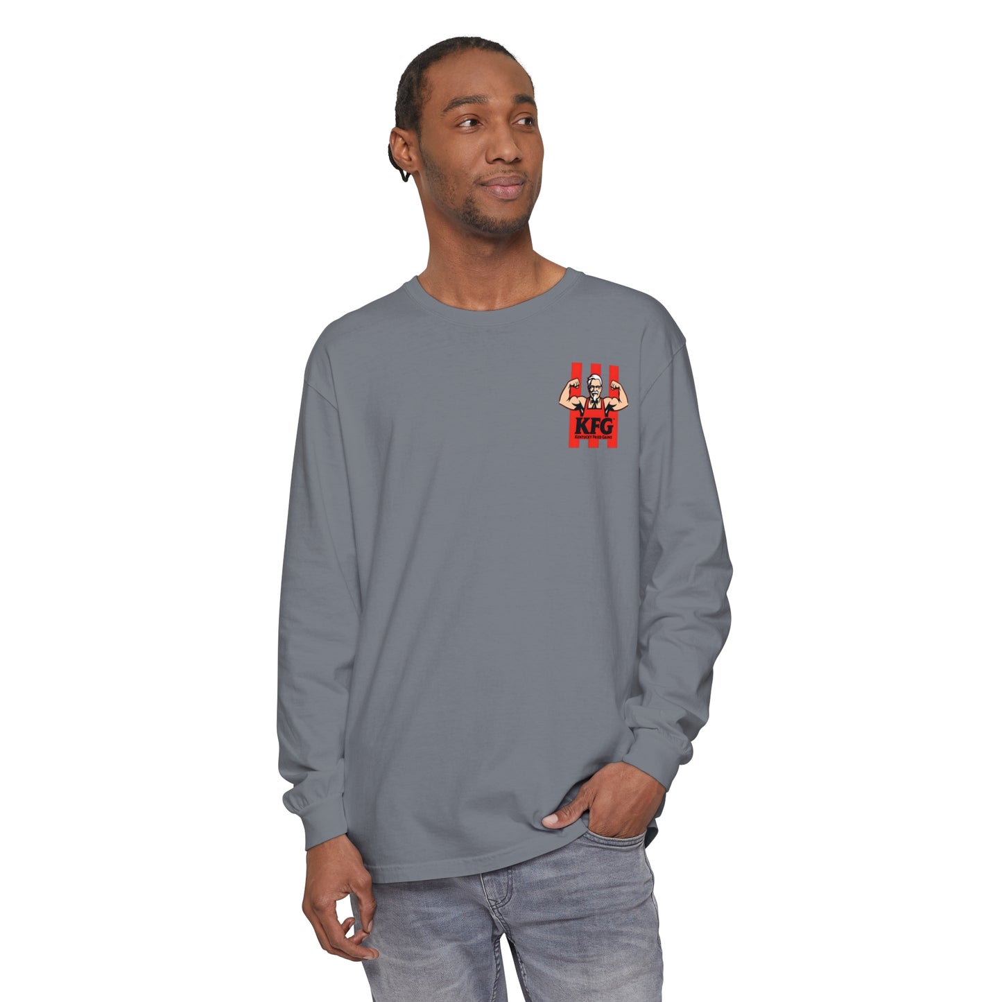 Kentucky Fried Gains Long Sleeve T-Shirt - Comfortable Unisex Tee for Food Lovers