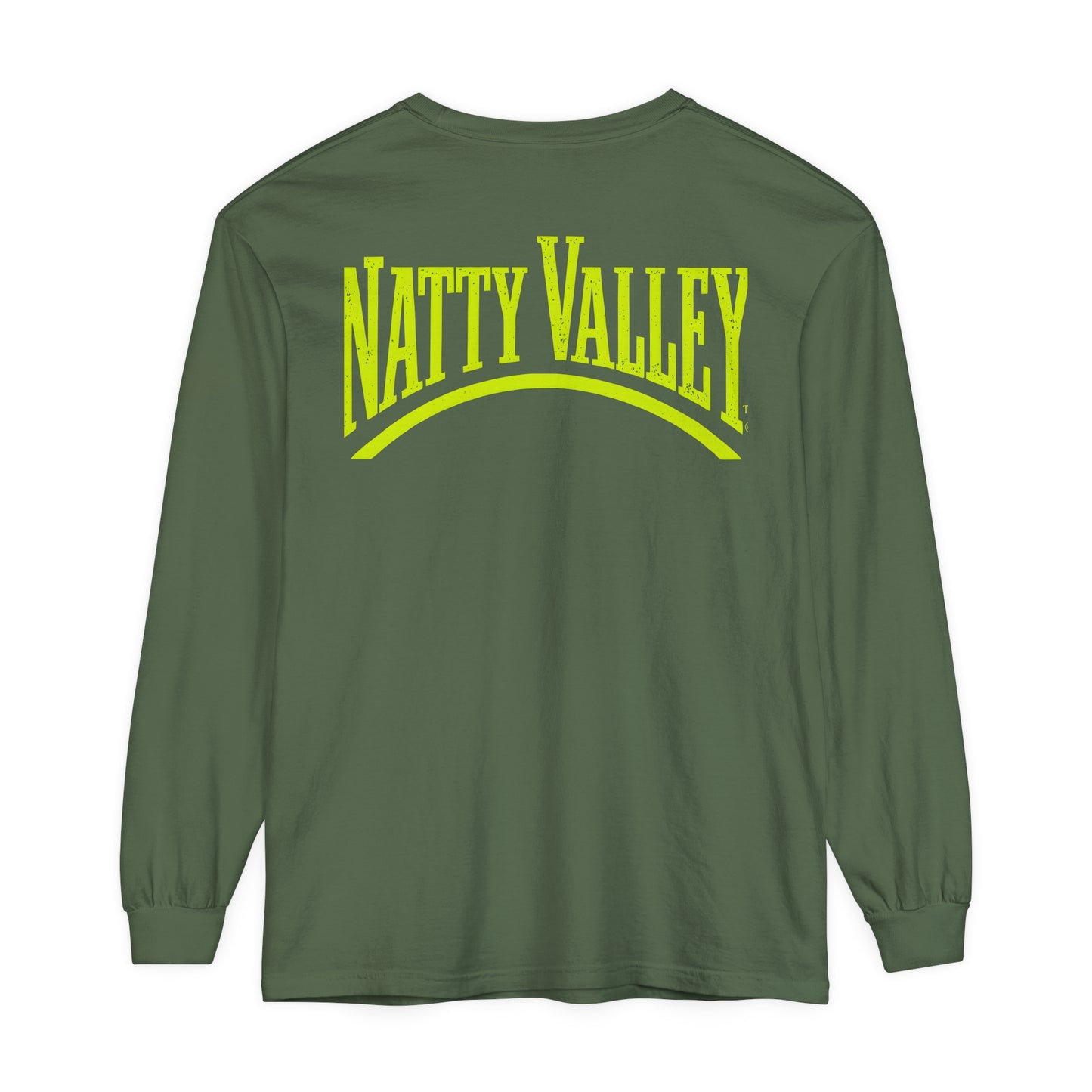 Natty Valley Unisex Garment-Dyed Long Sleeve T-Shirt - Casual Graphic Tee for Every Occasion