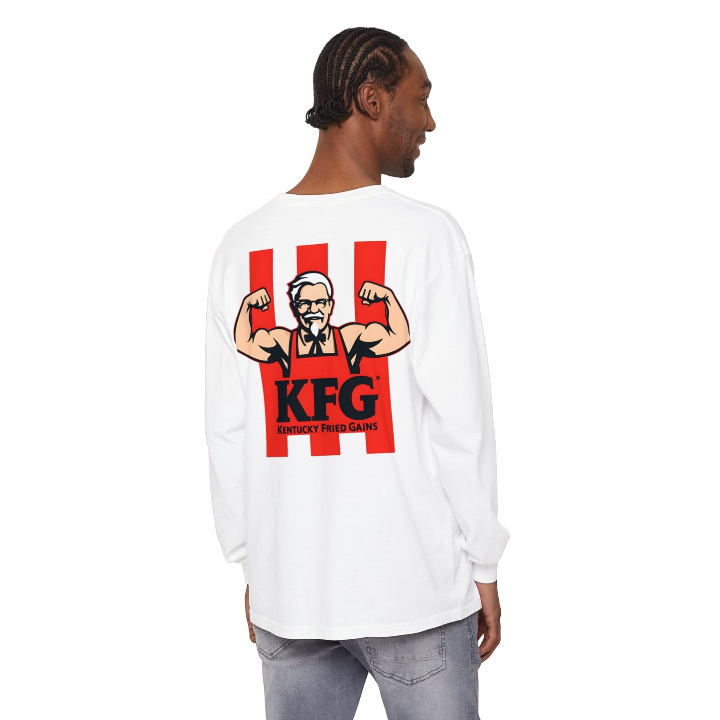 Kentucky Fried Gains Long Sleeve T-Shirt - Comfortable Unisex Tee for Food Lovers