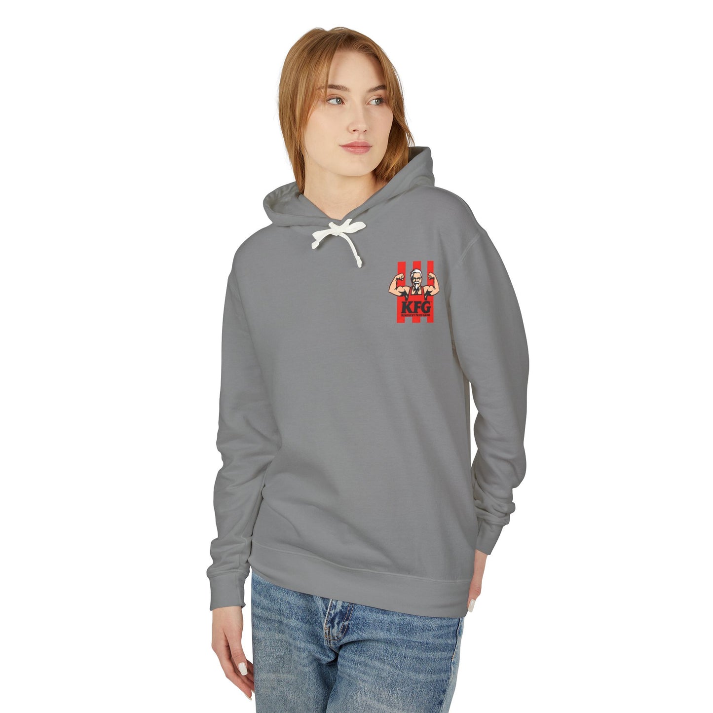 KFG Kentucky Fried Gains Unisex Lightweight Hoodie - Perfect for Food Lovers and Fitness Enthusiasts