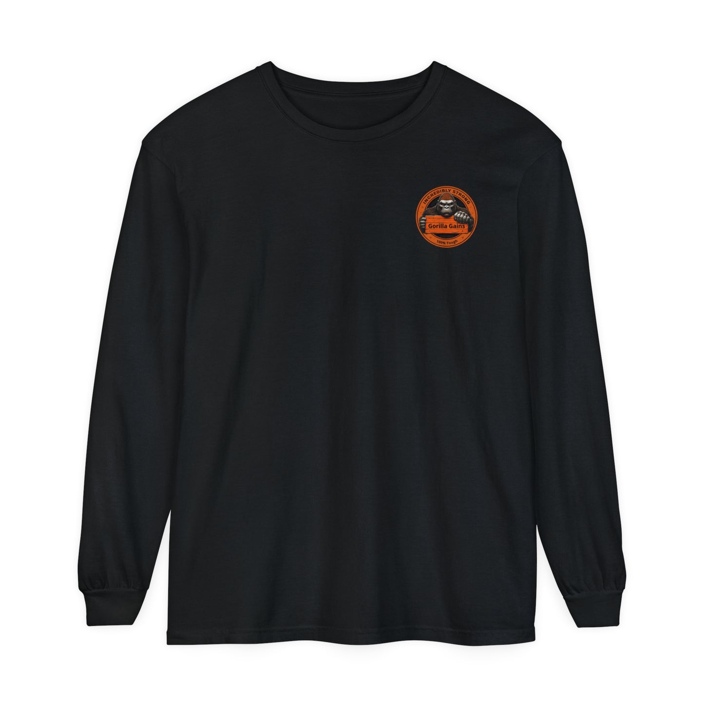 Gorilla Gains Long Sleeve T-Shirt - Incredible Strength Design