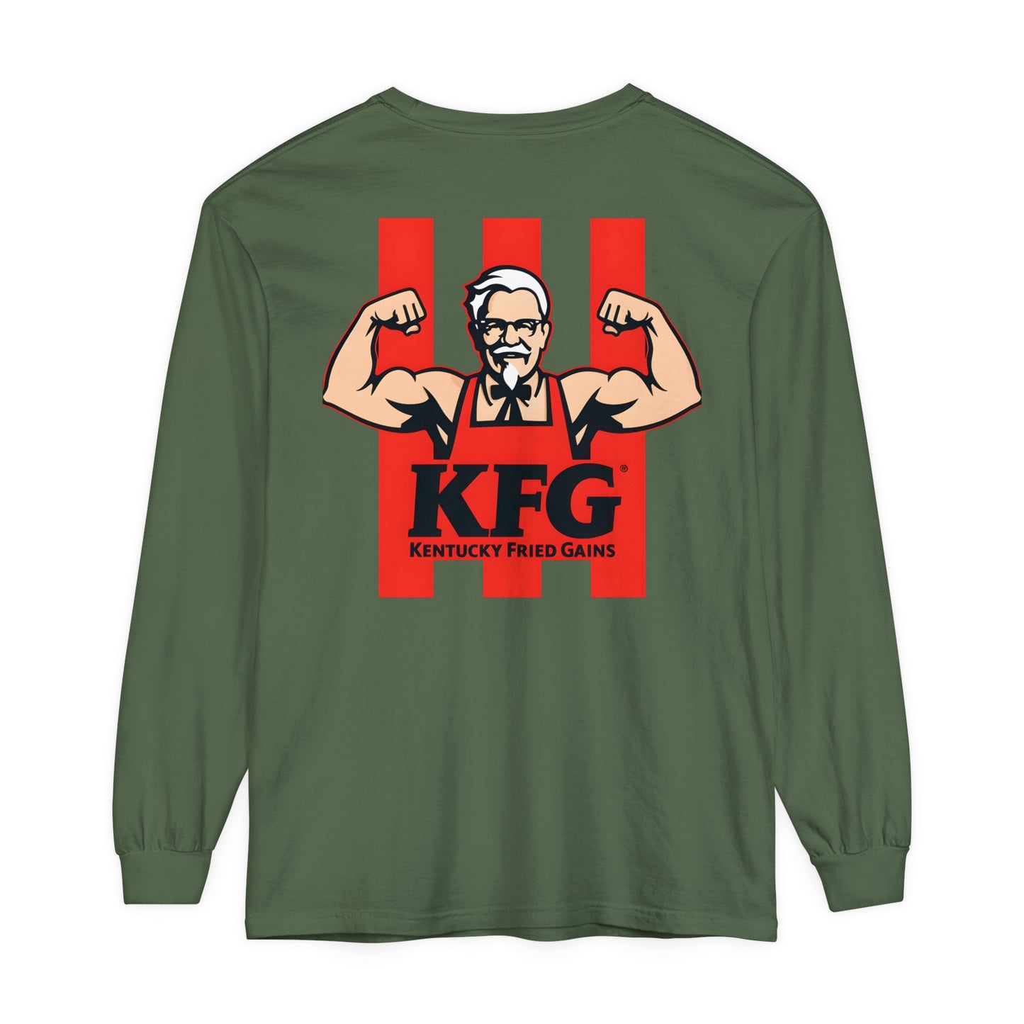 Kentucky Fried Gains Long Sleeve T-Shirt - Comfortable Unisex Tee for Food Lovers
