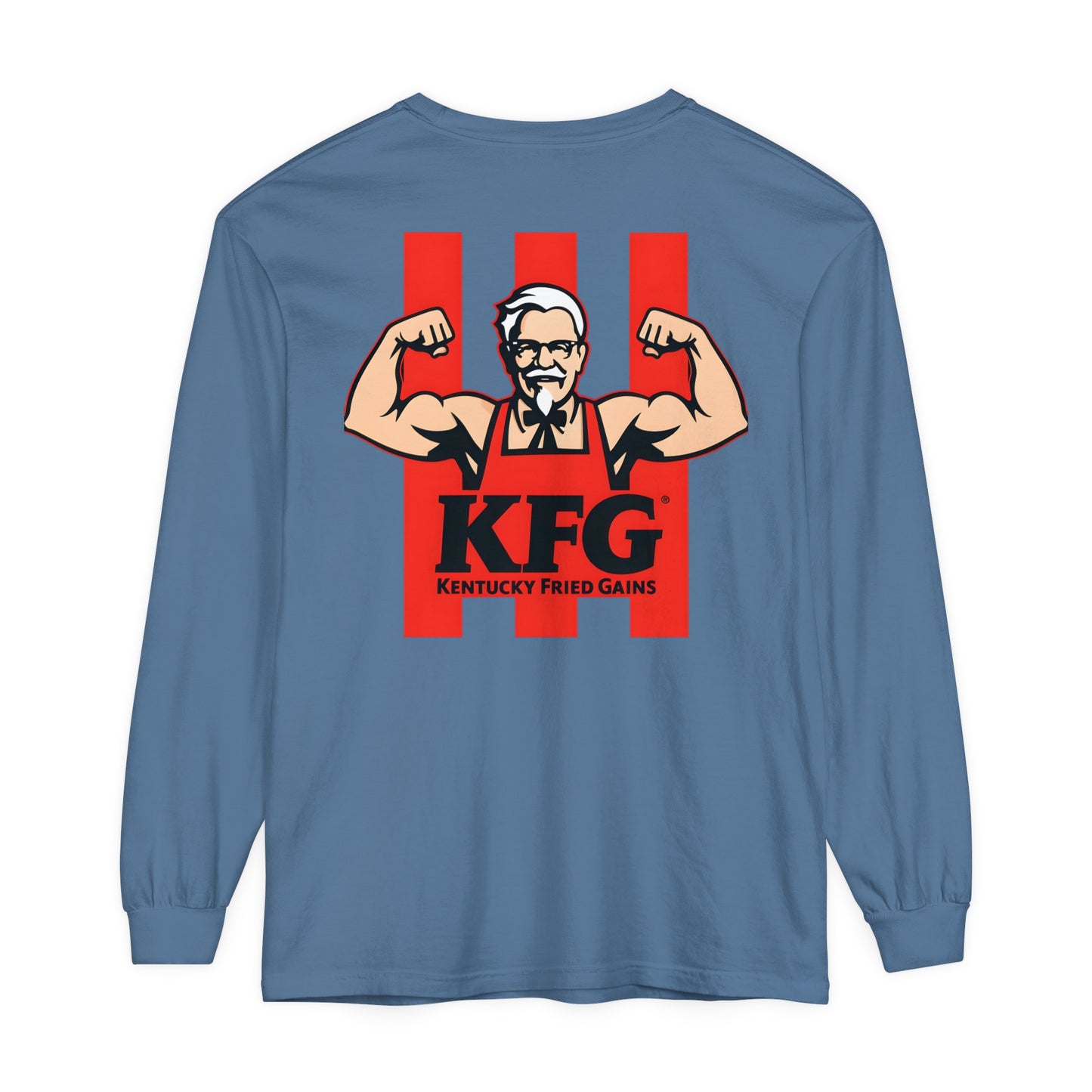 Kentucky Fried Gains Long Sleeve T-Shirt - Comfortable Unisex Tee for Food Lovers