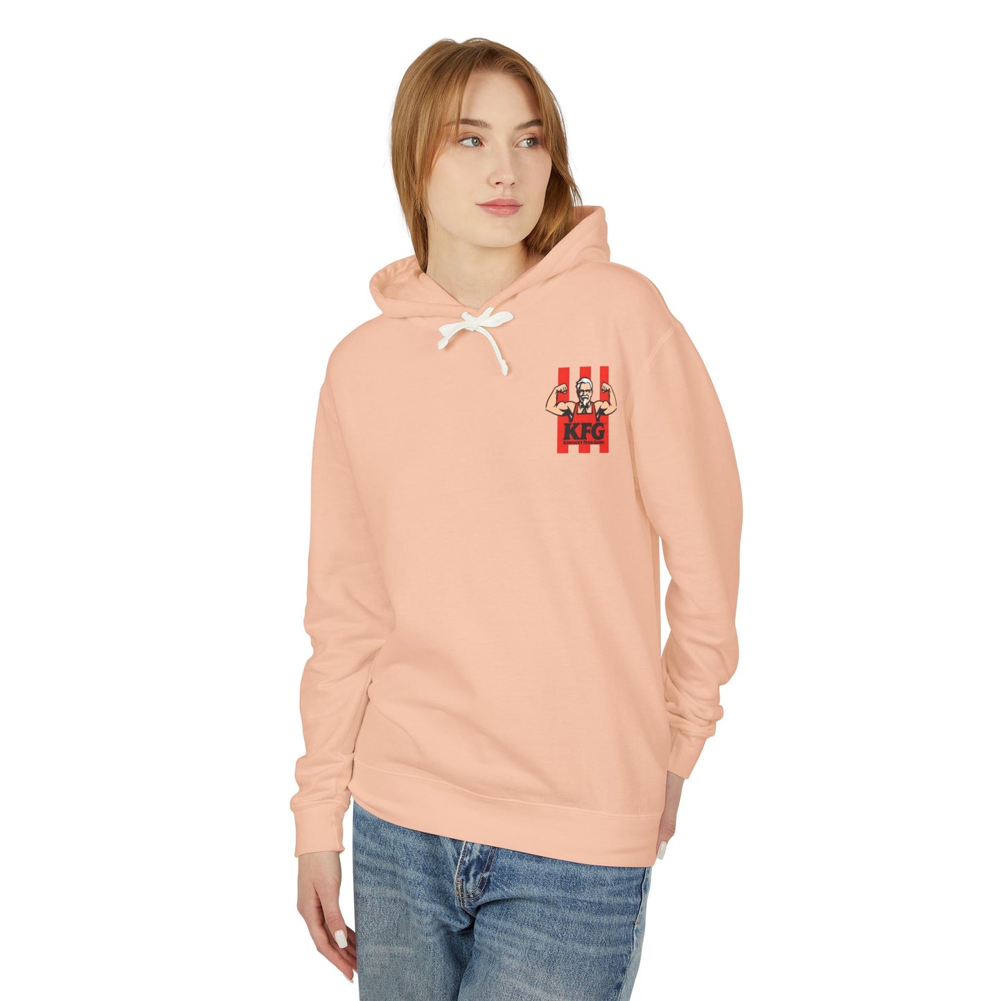 KFG Kentucky Fried Gains Unisex Lightweight Hoodie - Perfect for Food Lovers and Fitness Enthusiasts