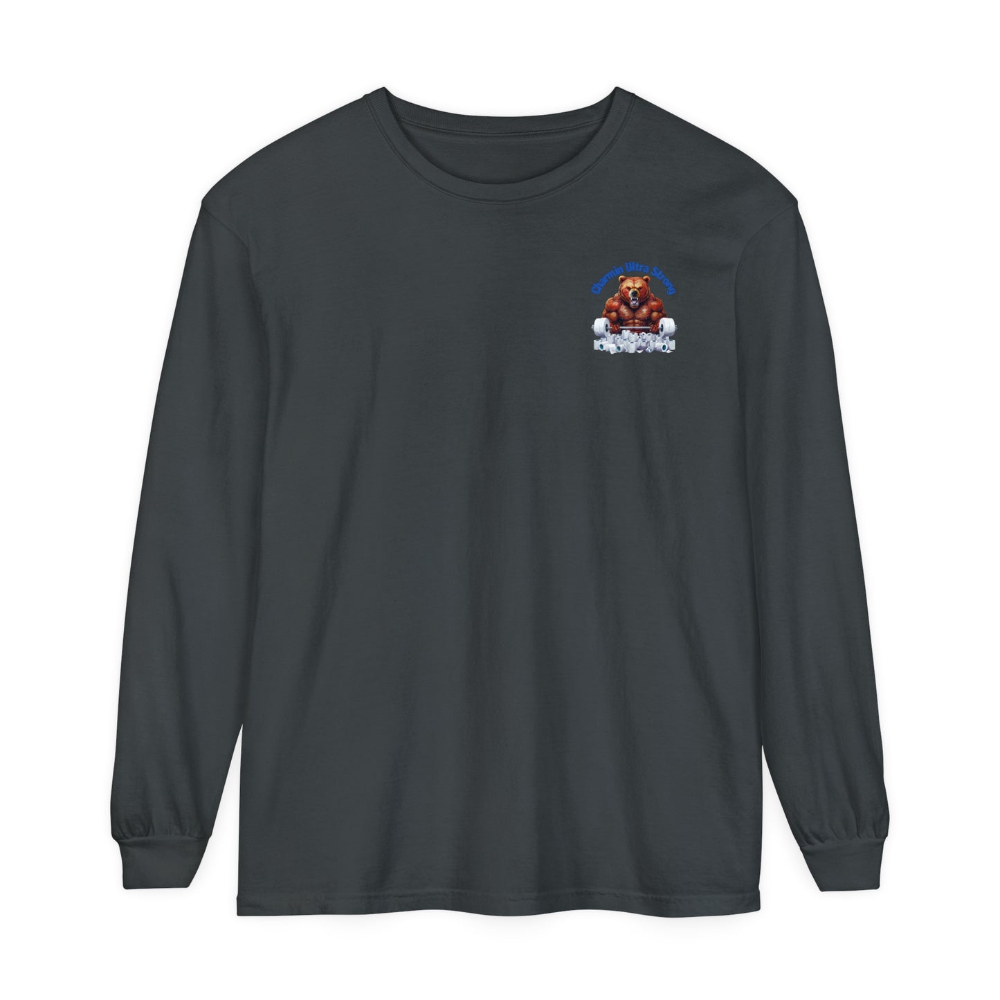 Funny Bear Gym Long Sleeve T-Shirt | Charmin Ultra Strong Design