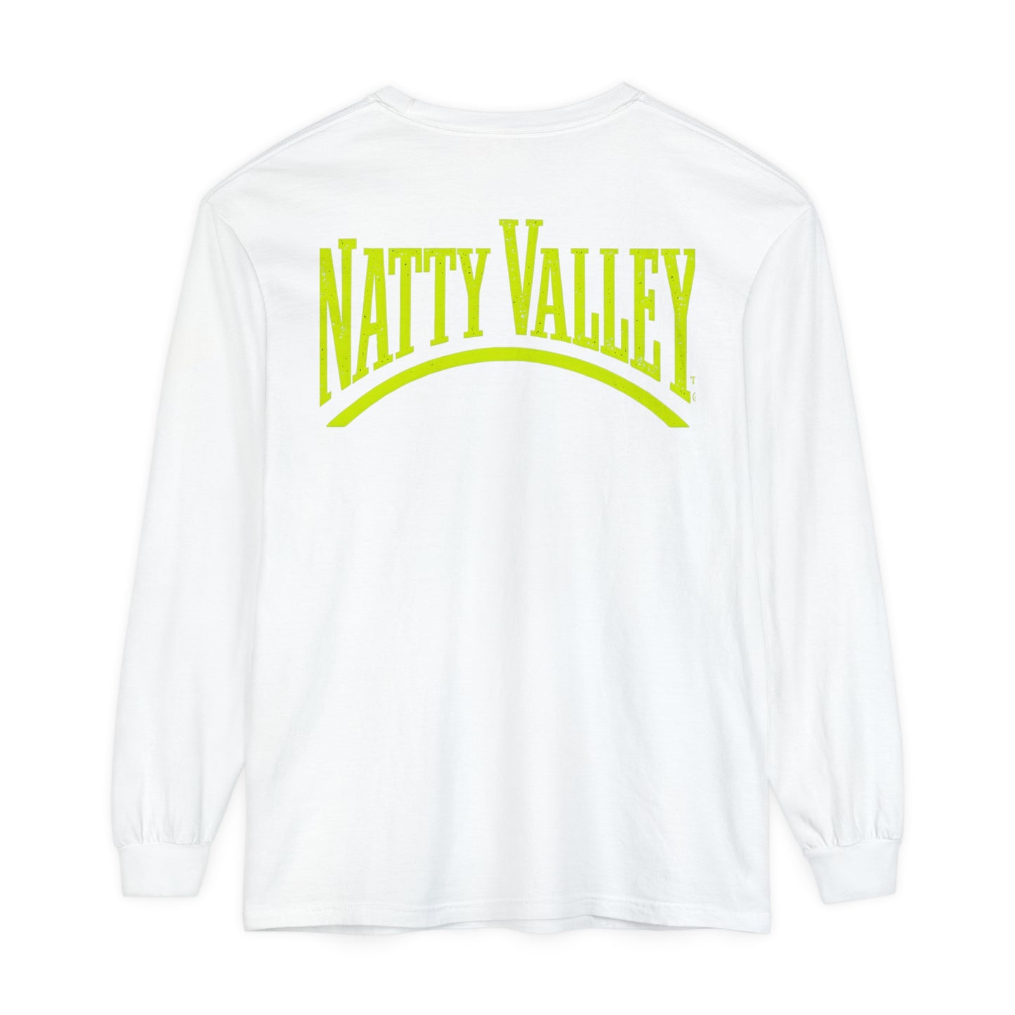 Natty Valley Unisex Garment-Dyed Long Sleeve T-Shirt - Casual Graphic Tee for Every Occasion