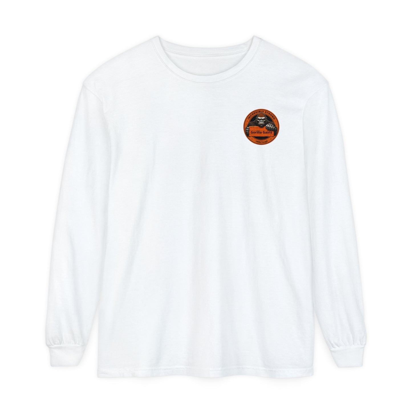 Gorilla Gains Long Sleeve T-Shirt - Incredible Strength Design