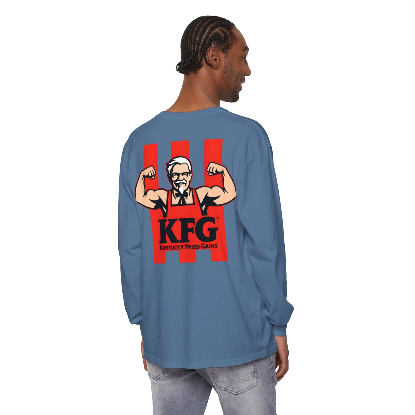 Kentucky Fried Gains Long Sleeve T-Shirt - Comfortable Unisex Tee for Food Lovers