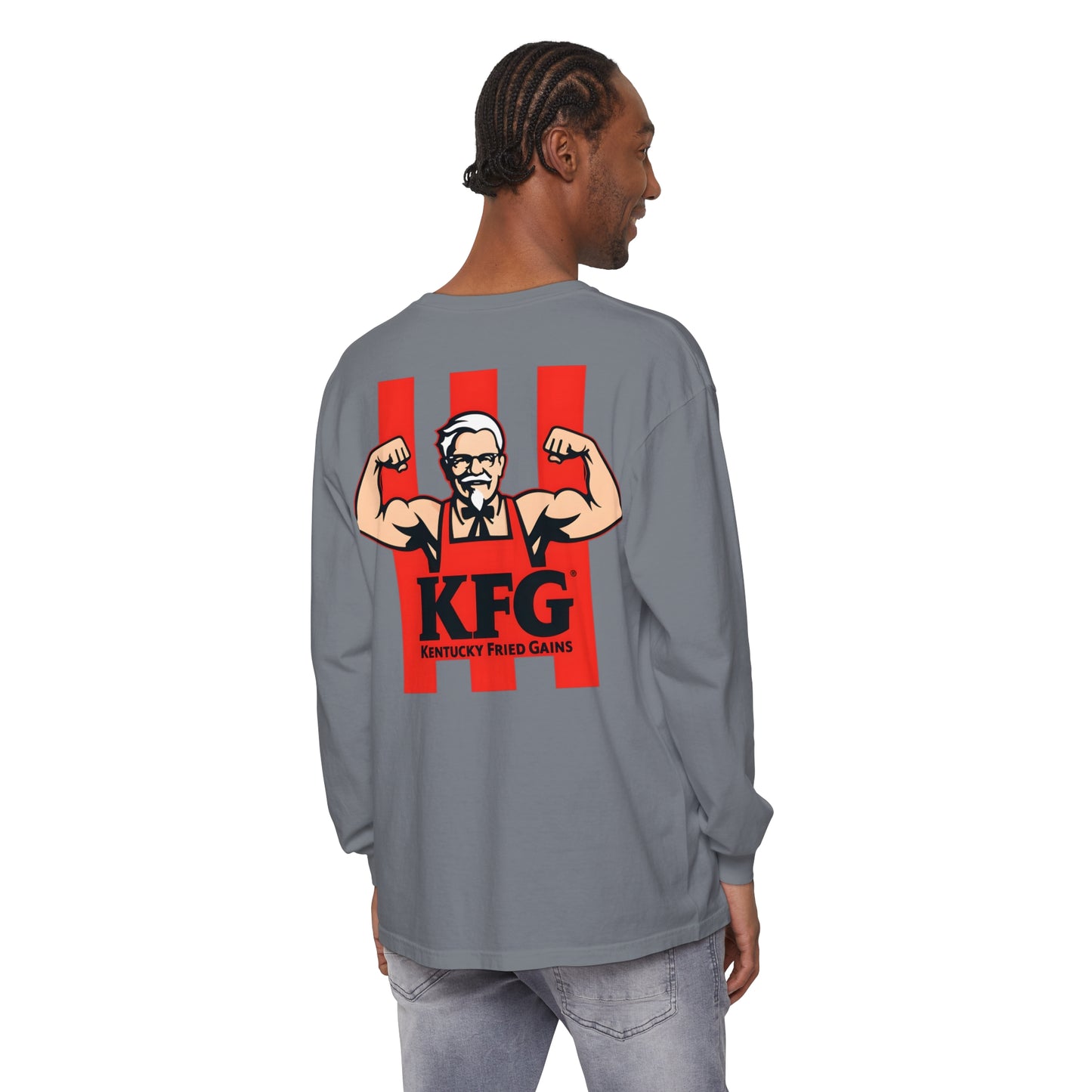 Kentucky Fried Gains Long Sleeve T-Shirt - Comfortable Unisex Tee for Food Lovers
