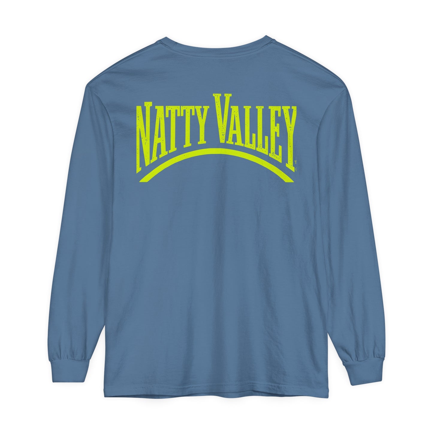 Natty Valley Unisex Garment-Dyed Long Sleeve T-Shirt - Casual Graphic Tee for Every Occasion