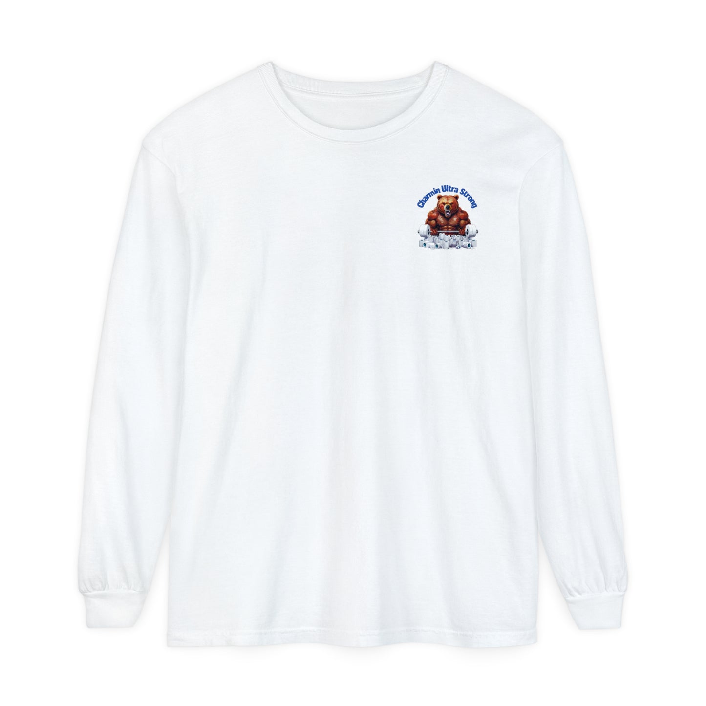 Funny Bear Gym Long Sleeve T-Shirt | Charmin Ultra Strong Design