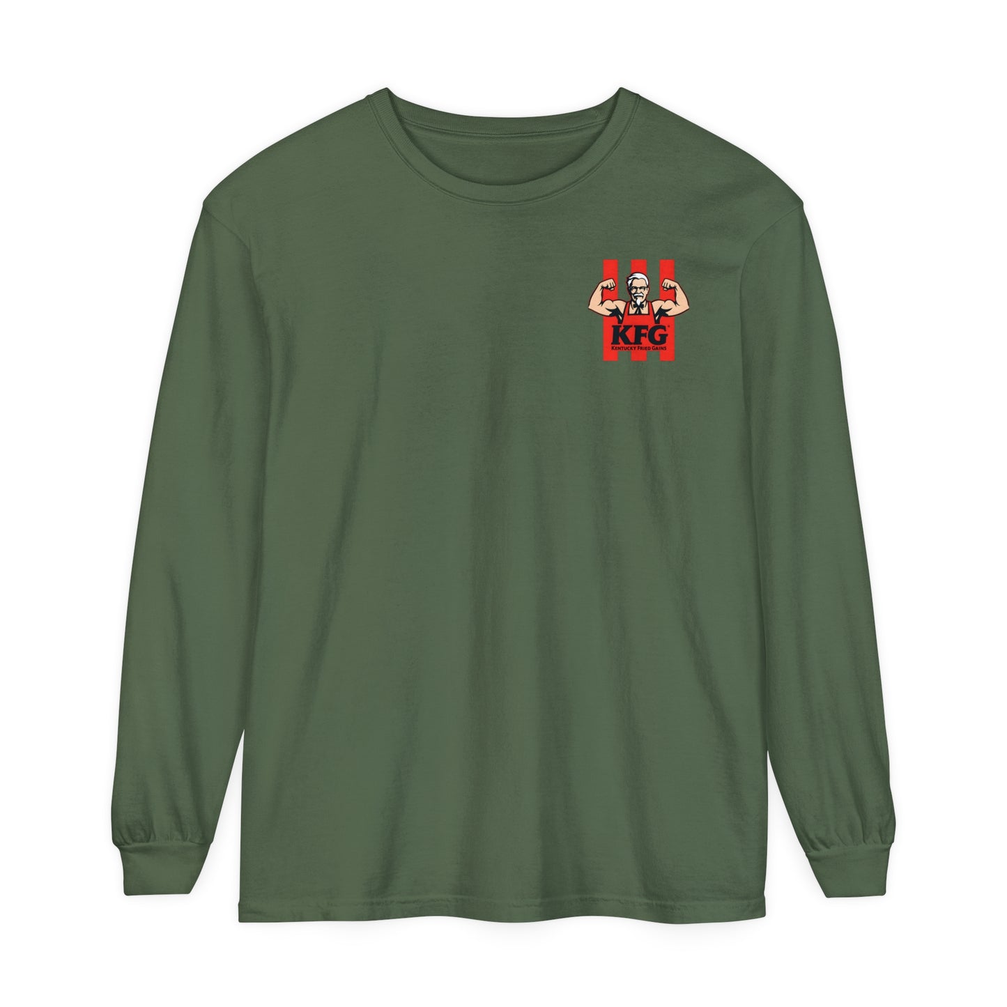 Kentucky Fried Gains Long Sleeve T-Shirt - Comfortable Unisex Tee for Food Lovers