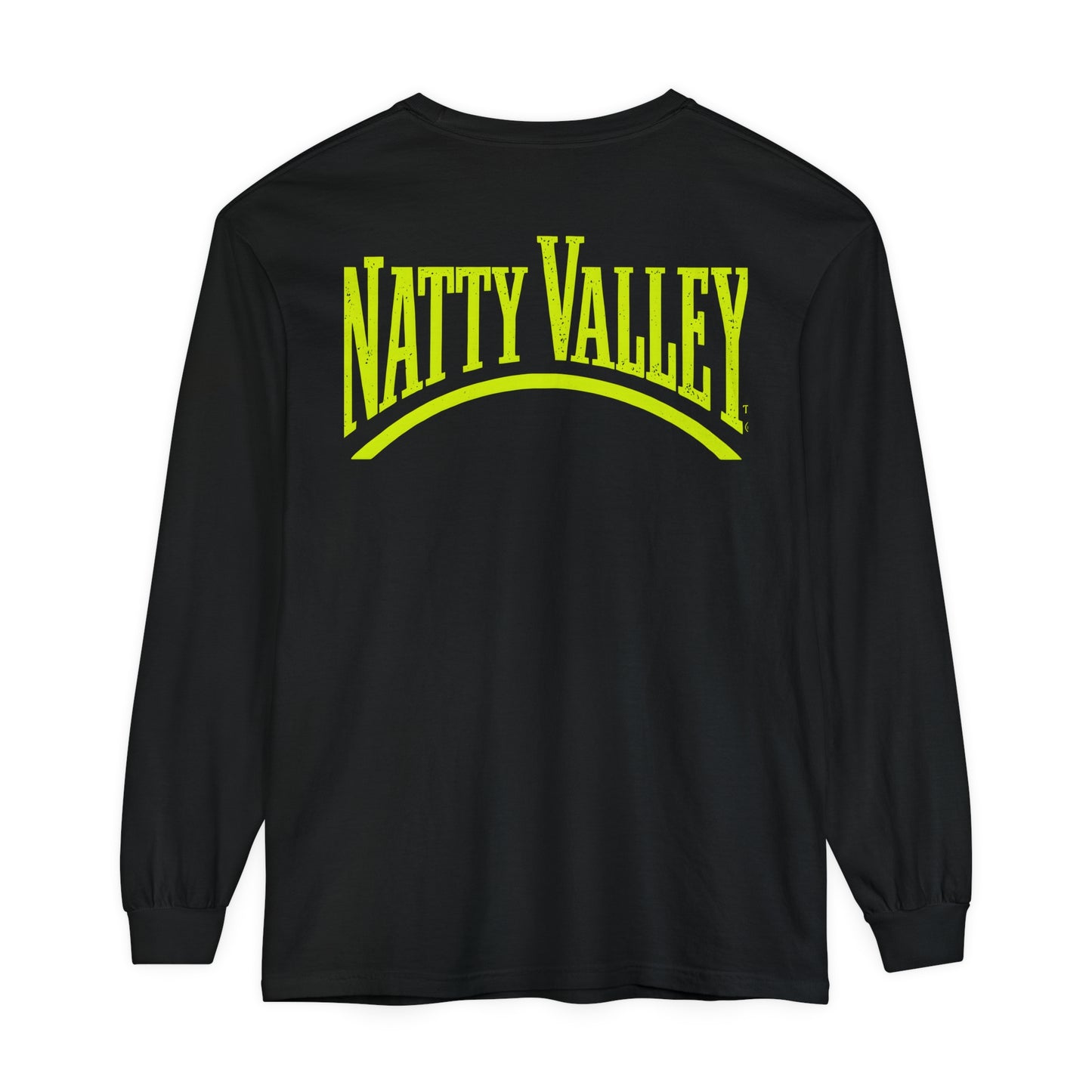 Natty Valley Unisex Garment-Dyed Long Sleeve T-Shirt - Casual Graphic Tee for Every Occasion