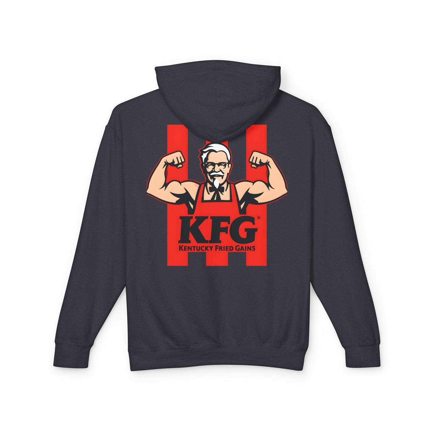 KFG Kentucky Fried Gains Unisex Lightweight Hoodie - Perfect for Food Lovers and Fitness Enthusiasts