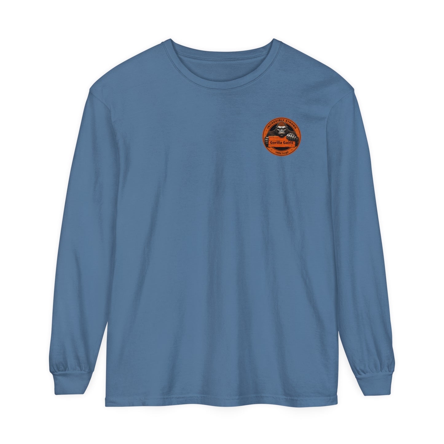 Gorilla Gains Long Sleeve T-Shirt - Incredible Strength Design