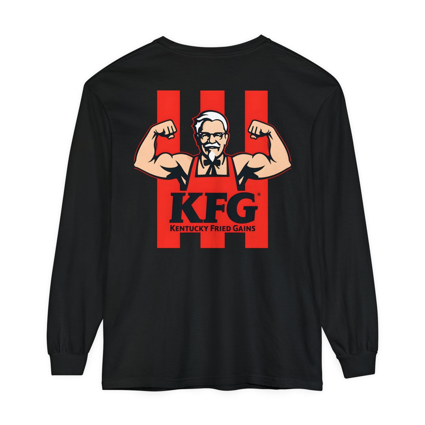 Kentucky Fried Gains Long Sleeve T-Shirt - Comfortable Unisex Tee for Food Lovers