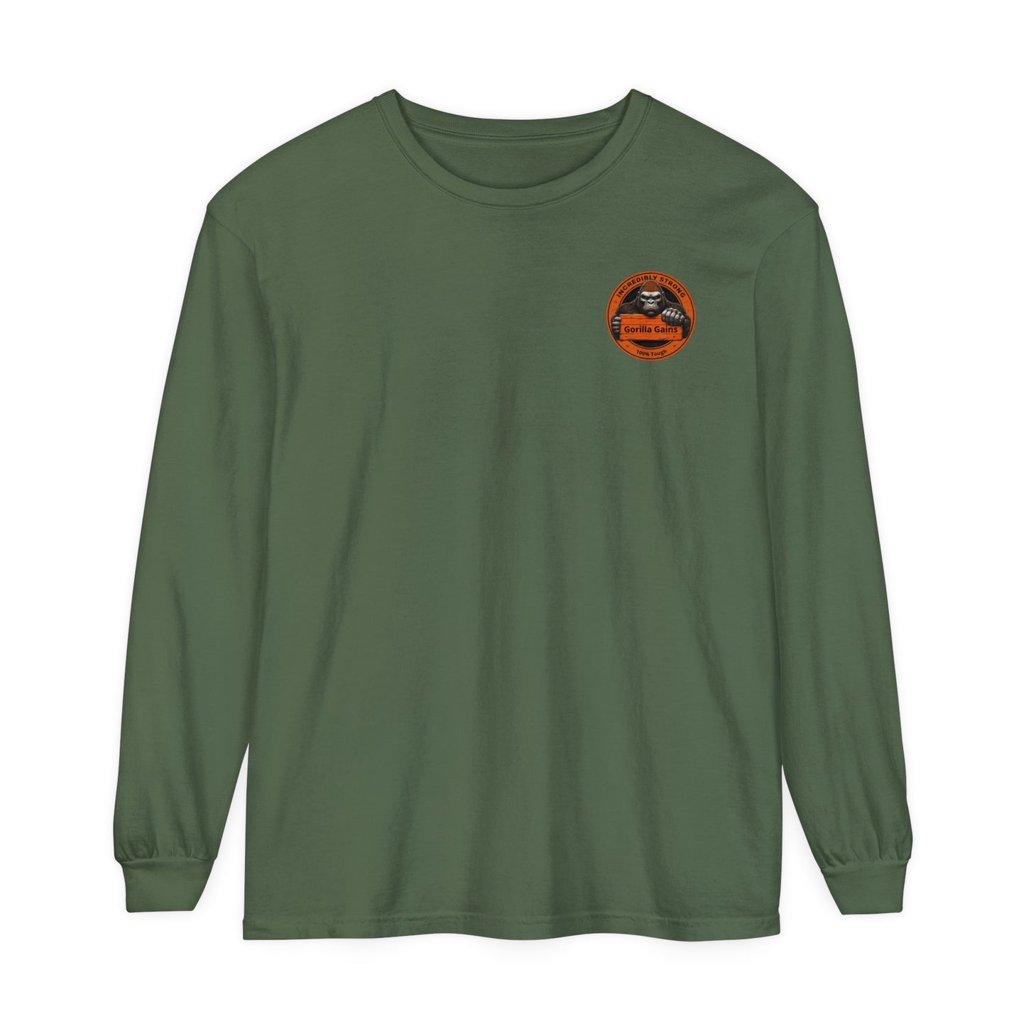 Gorilla Gains Long Sleeve T-Shirt - Incredible Strength Design