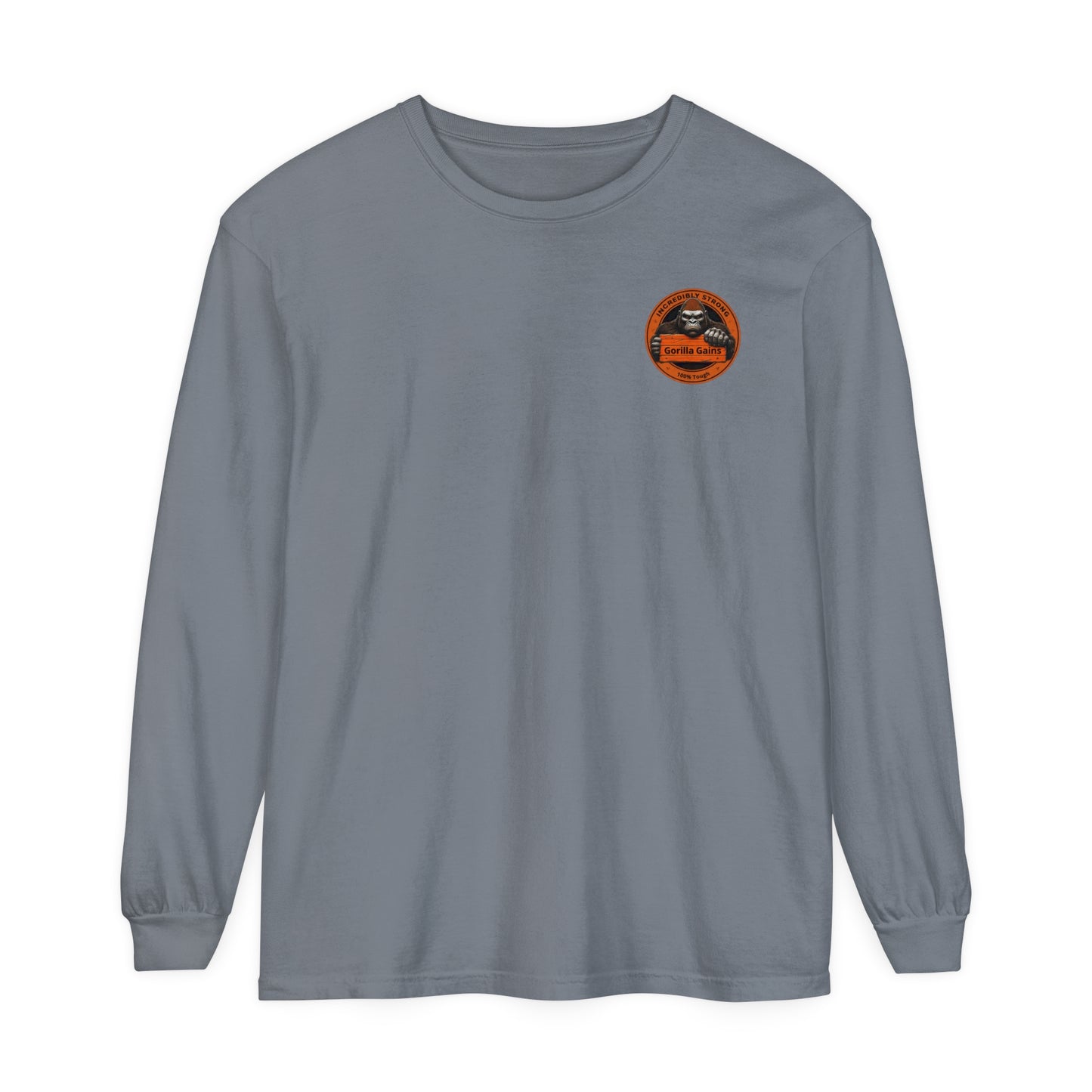 Gorilla Gains Long Sleeve T-Shirt - Incredible Strength Design