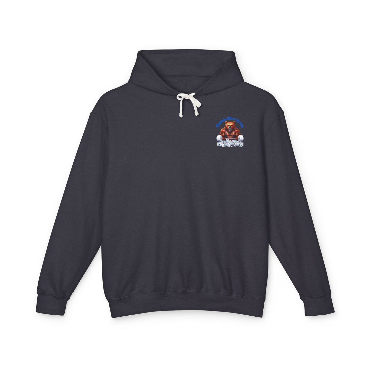 Funny Unisex Lightweight Hooded Sweatshirt - 'Chillin' Like A Strong Bear' Gym Apparel