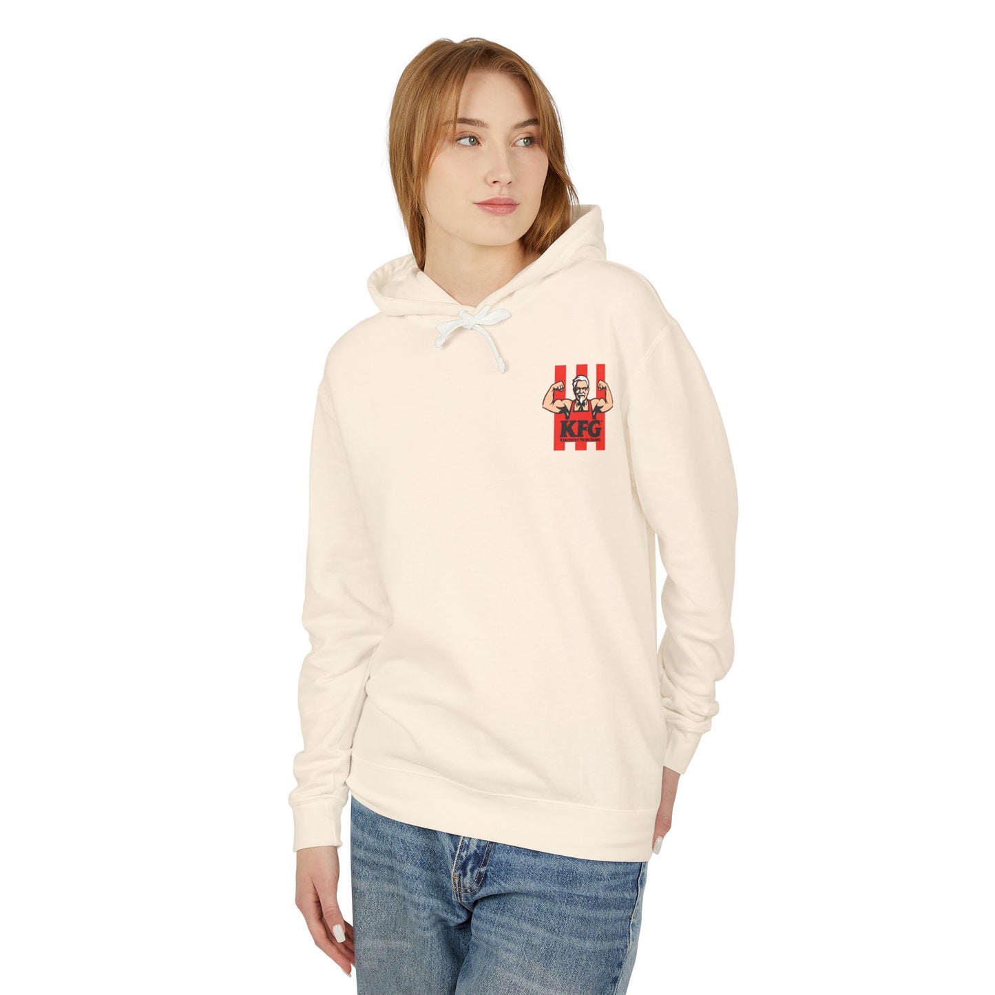 KFG Kentucky Fried Gains Unisex Lightweight Hoodie - Perfect for Food Lovers and Fitness Enthusiasts