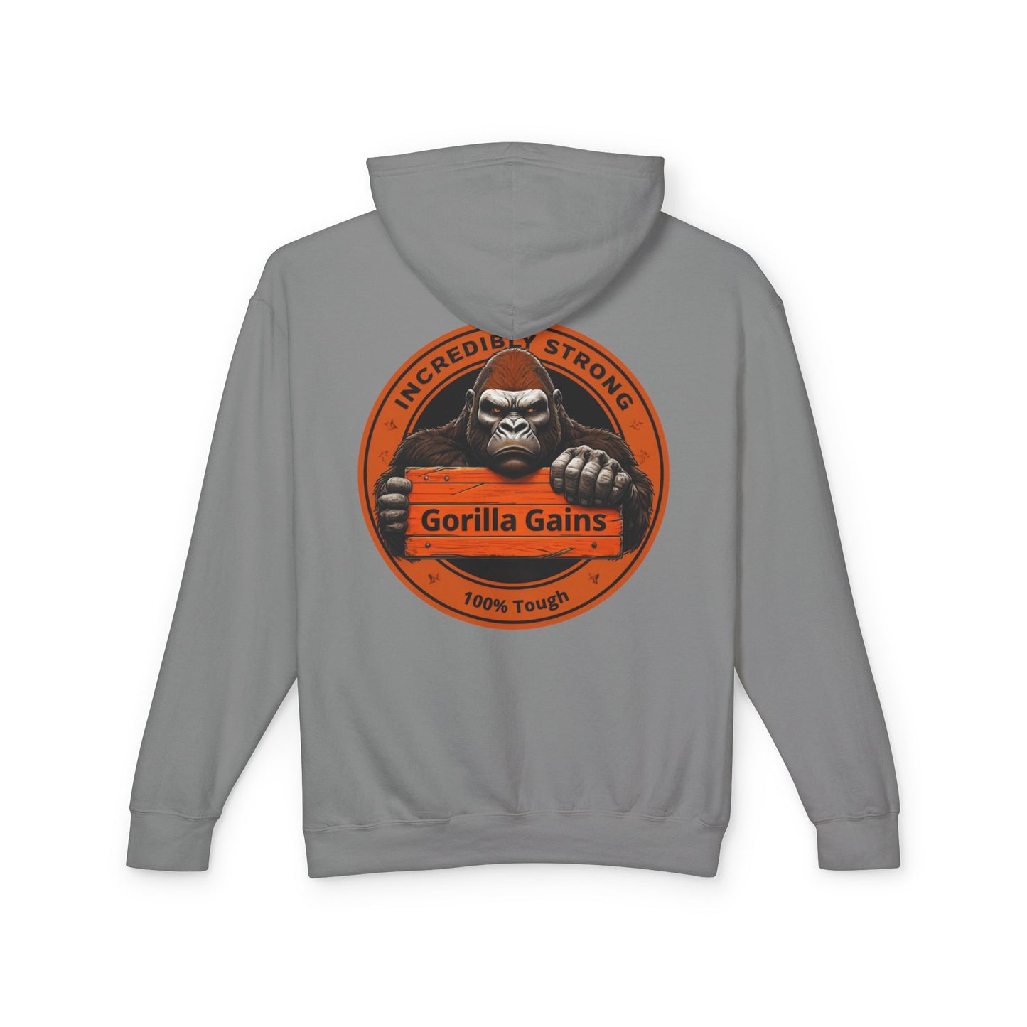 Incredibly Strong Gorilla Gains Unisex Lightweight Hoodie - Perfect for Fitness Enthusiasts and Gym Lovers