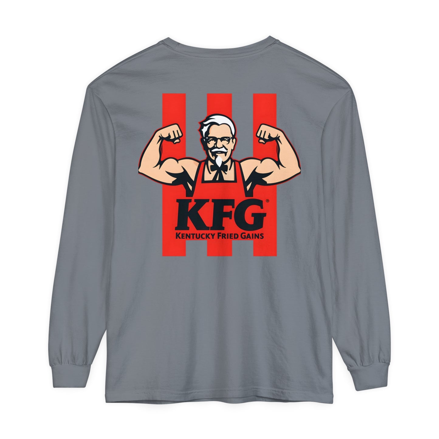 Kentucky Fried Gains Long Sleeve T-Shirt - Comfortable Unisex Tee for Food Lovers