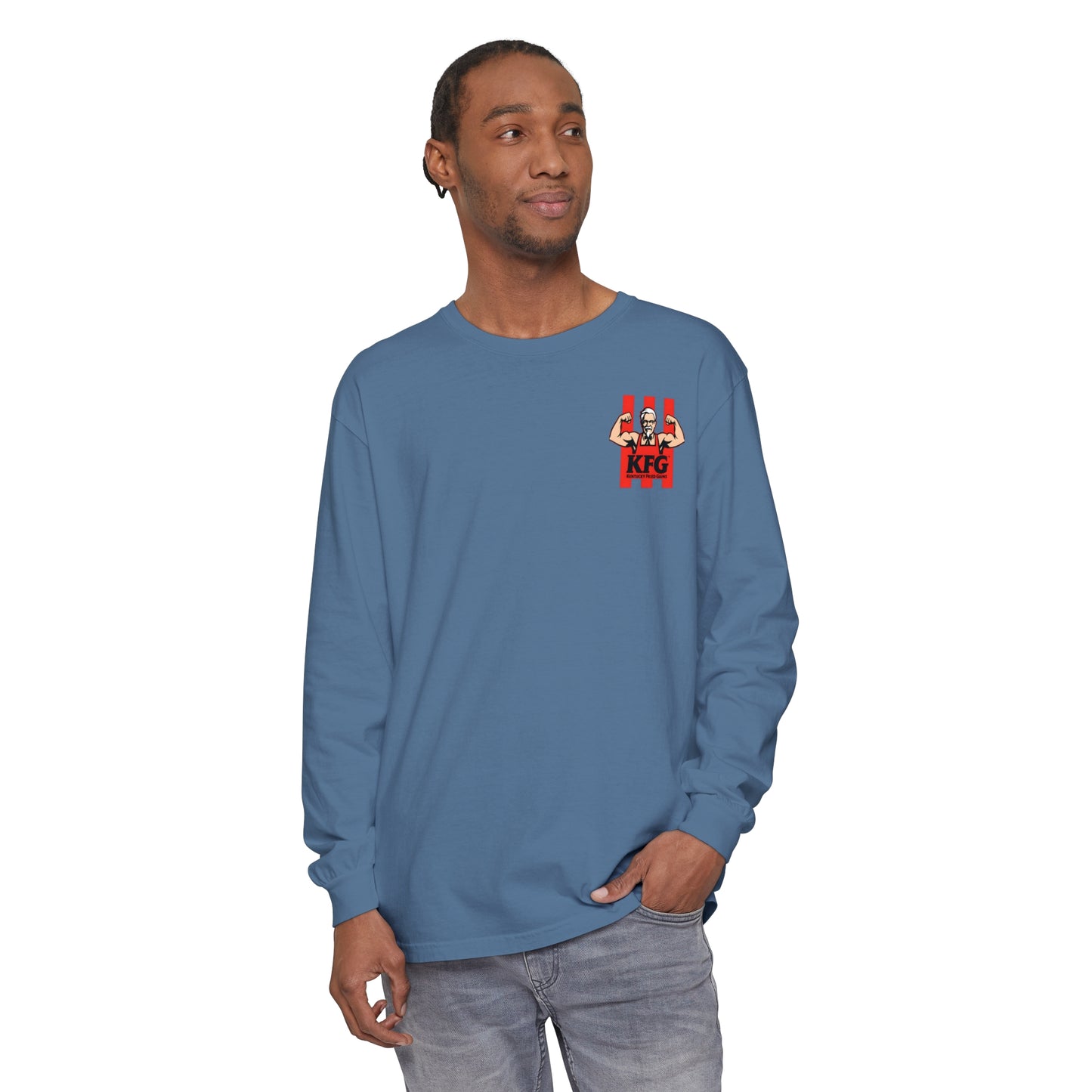 Kentucky Fried Gains Long Sleeve T-Shirt - Comfortable Unisex Tee for Food Lovers