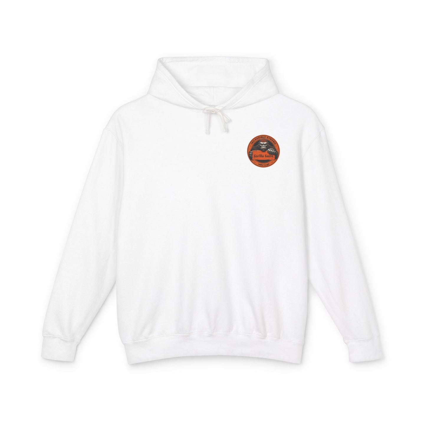 Incredibly Strong Gorilla Gains Unisex Lightweight Hoodie - Perfect for Fitness Enthusiasts and Gym Lovers