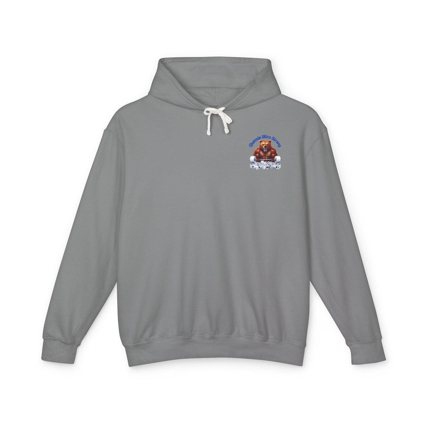 Funny Unisex Lightweight Hooded Sweatshirt - 'Chillin' Like A Strong Bear' Gym Apparel