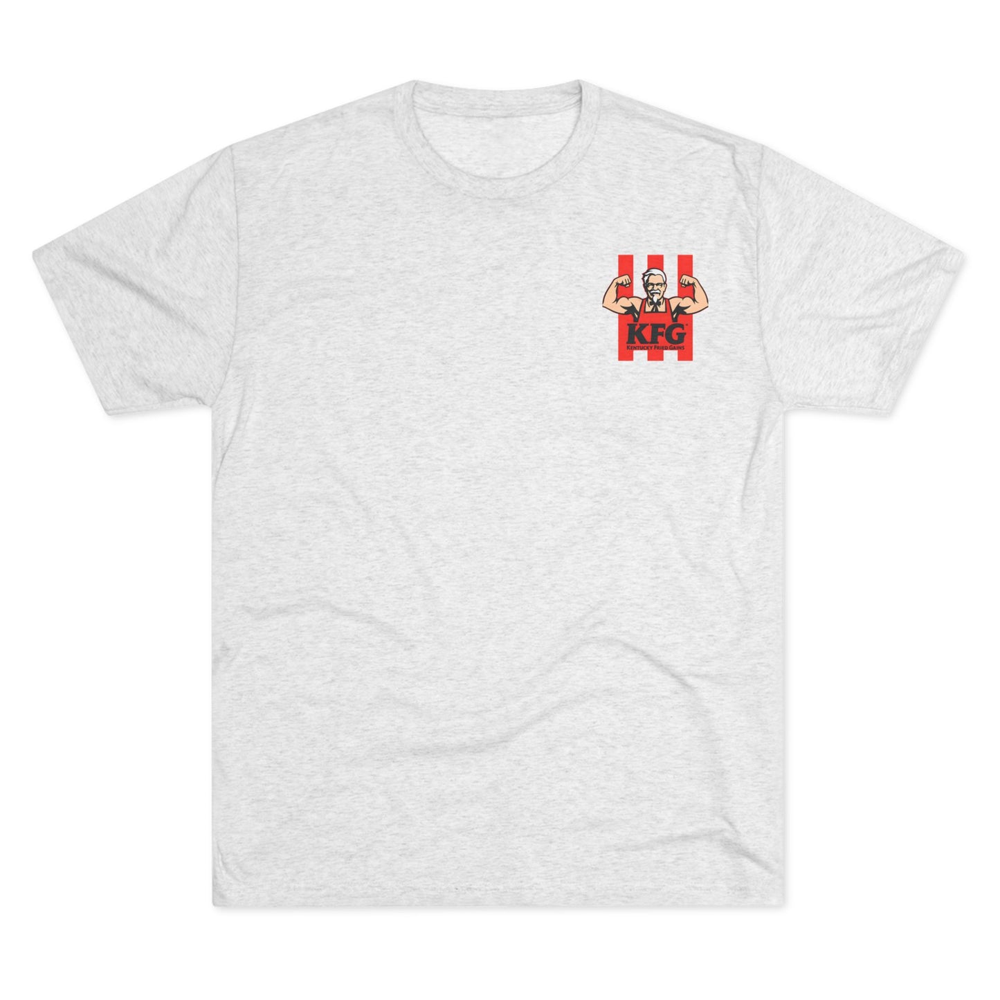 Kentucky Fried Gains Unisex Tri-Blend Crew Tee - Fun & Comfy Graphic Tee for Foodie Fans