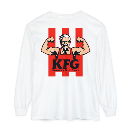Kentucky Fried Gains Long Sleeve T-Shirt - Comfortable Unisex Tee for Food Lovers
