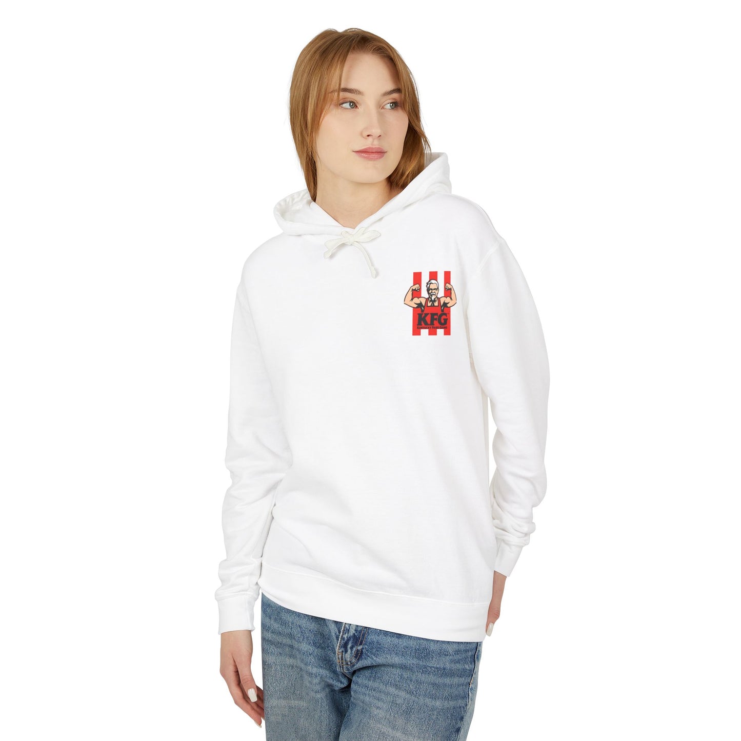 KFG Kentucky Fried Gains Unisex Lightweight Hoodie - Perfect for Food Lovers and Fitness Enthusiasts