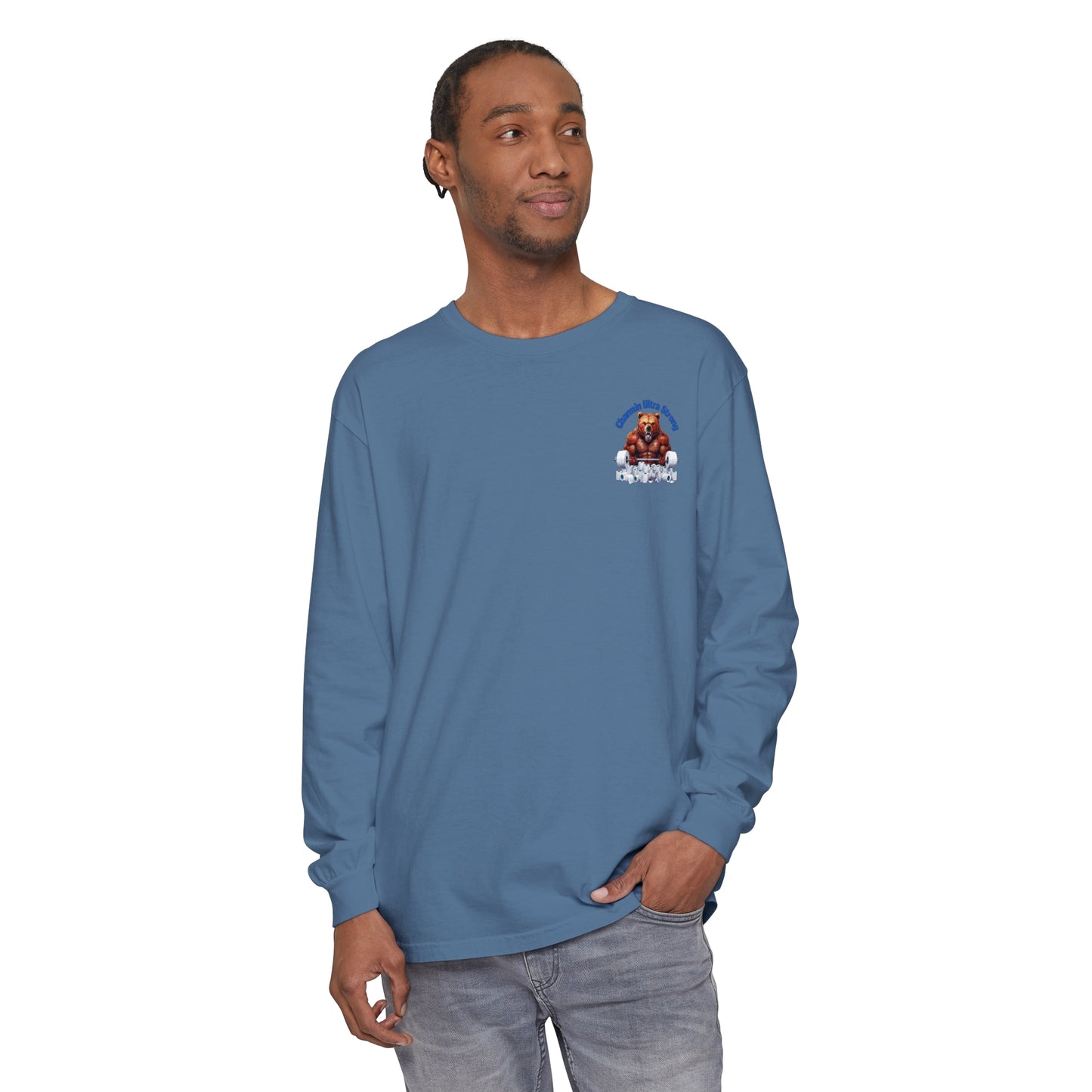 Funny Bear Gym Long Sleeve T-Shirt | Charmin Ultra Strong Design