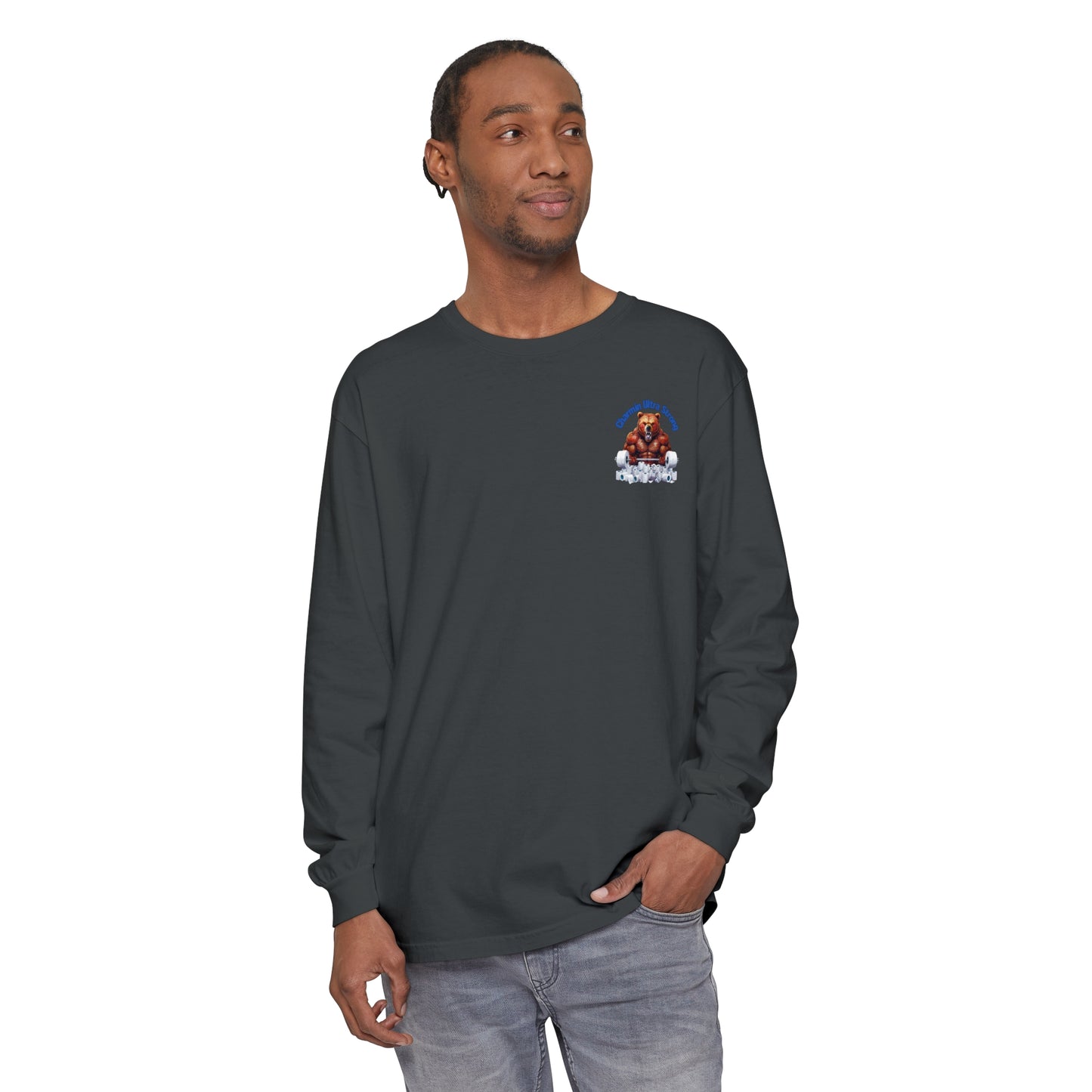 Funny Bear Gym Long Sleeve T-Shirt | Charmin Ultra Strong Design