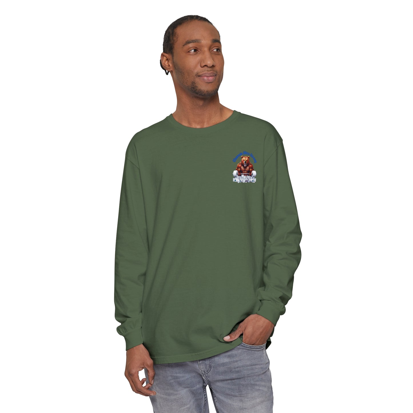 Funny Bear Gym Long Sleeve T-Shirt | Charmin Ultra Strong Design