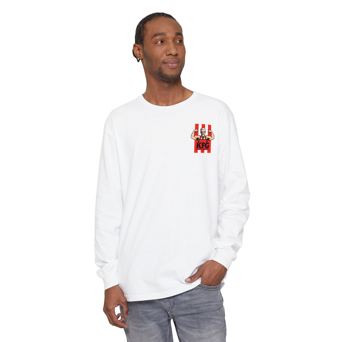 Kentucky Fried Gains Long Sleeve T-Shirt - Comfortable Unisex Tee for Food Lovers