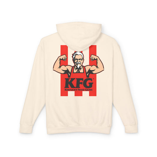 KFG Kentucky Fried Gains Unisex Lightweight Hoodie - Perfect for Food Lovers and Fitness Enthusiasts